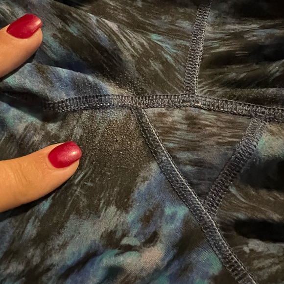 Beyond The Bump By Beyond Yoga Maternity Leggings Blue Black Women's Medium - Picture 6 of 9